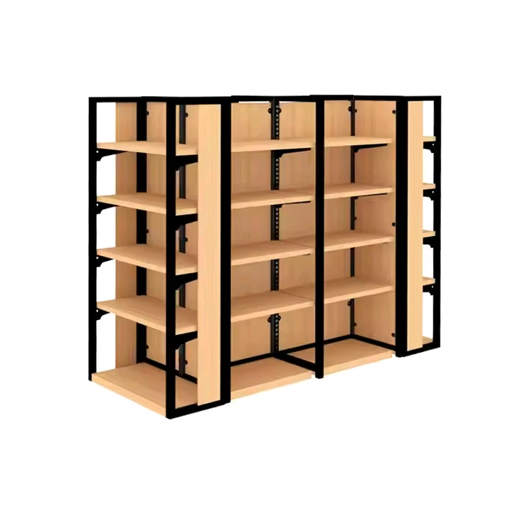 info-1-1 Steel Wood Supermarket Shelves